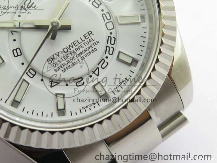 Good Copy Rolex Watches TechFriendly Bracelet to 2880 White Best Dial 326934 1:1 on 23J Edition Asian SS Noob SS Sky-Dweller 1219